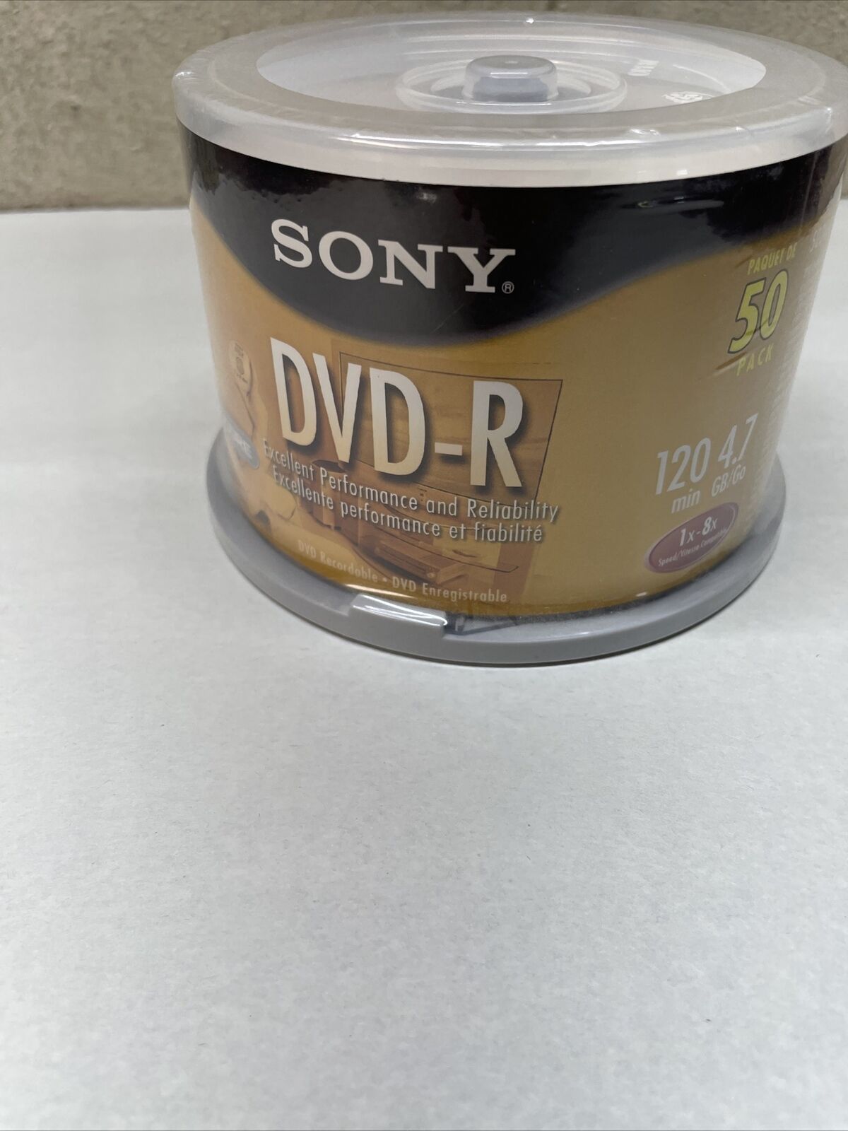 SONY DVD-R 50 Pack 4.7 GB 120 Min Blank Media Disc NEW / SEALED Fast Shipping#A7