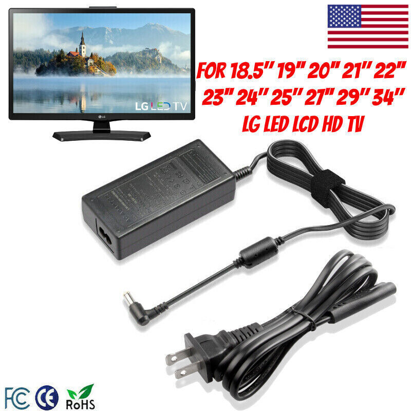 For LG Monitor Power Cord 19V Power Supply LCD LED HD TV Monitor Adapter Cord