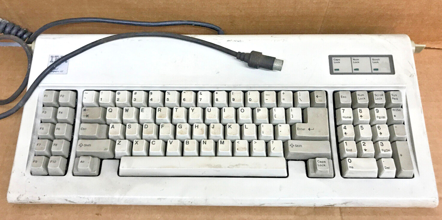 RARE Vintage IBM Personal Computer AT Model F Mechanical Spring Clicky Keyboard
