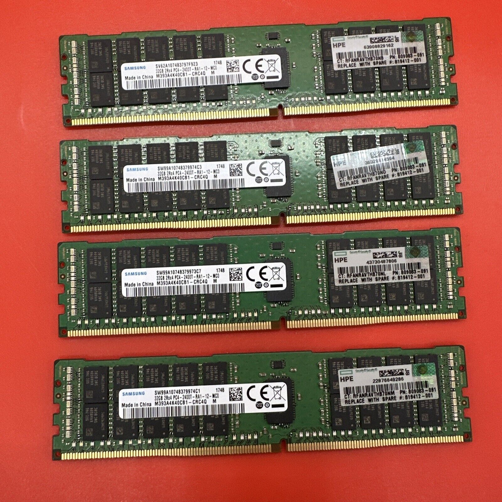 128GB 4x 32GB PC4-2400T M393A4K40CB1-CRC4Q Server Ram