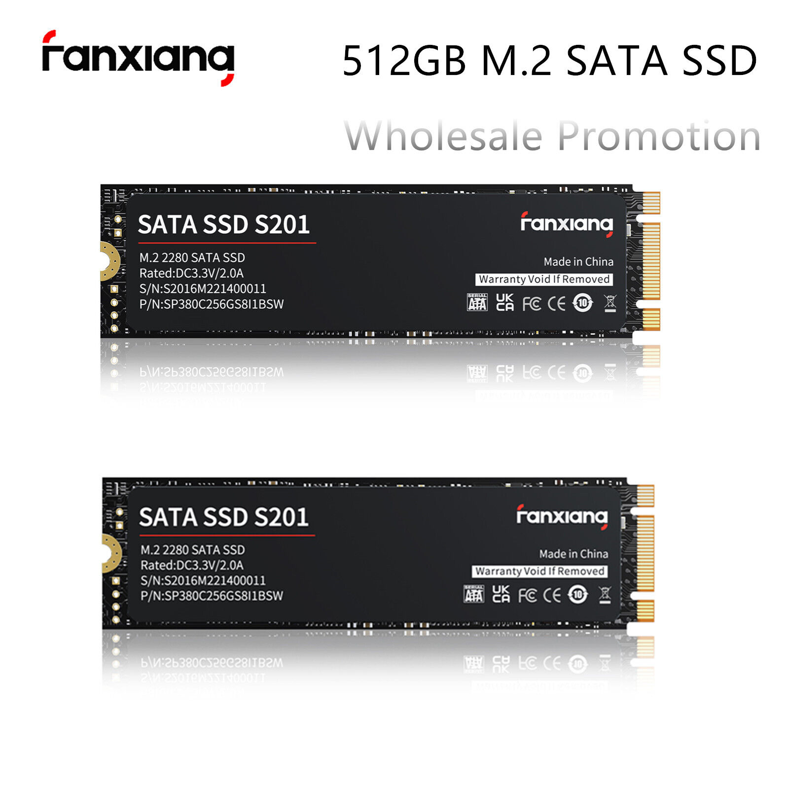 Fanxiang M.2 SATA SSD 512GB TLC M2 Internal Solid State Drive for PC/Desktop LOT