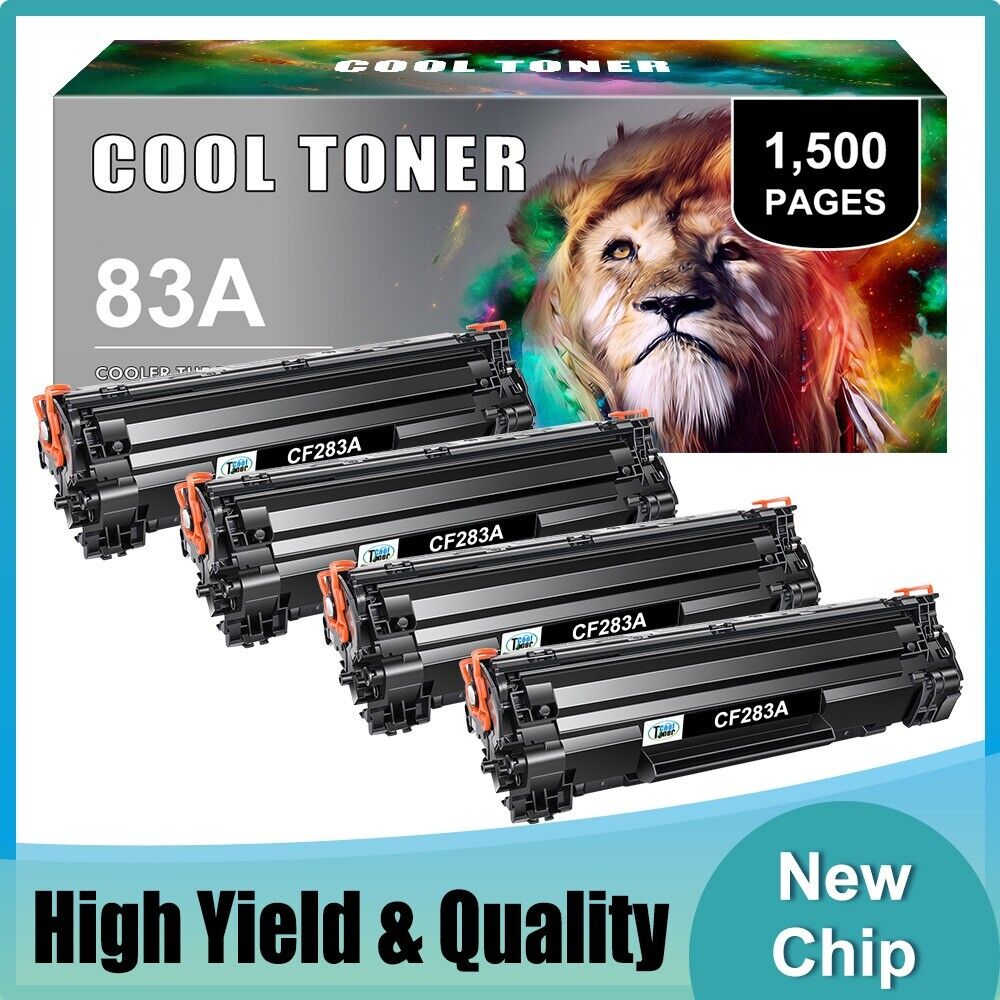 4PK CF283A Toner for HP 83A Toner Cartridges LaserJet Pro M127fn M225dw M127fw