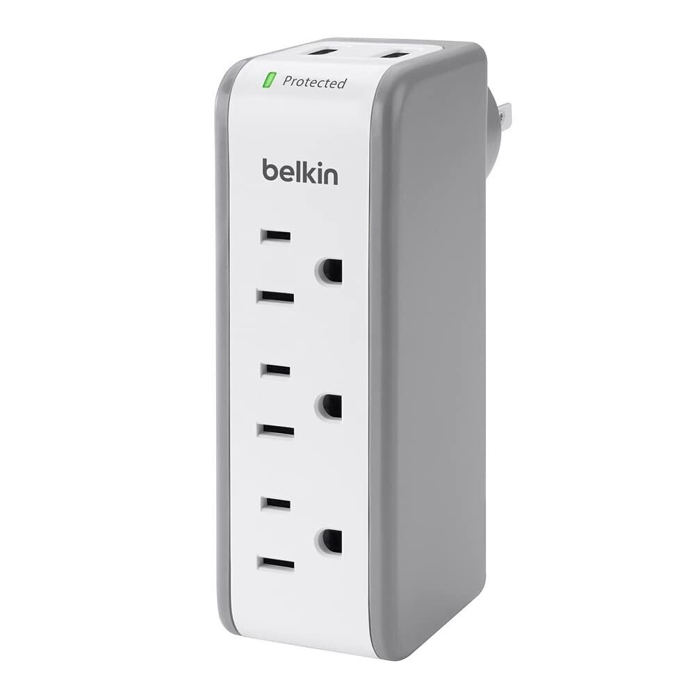 Belkin BST300BG 3 Outlet SurgePlus USB Swivel Surge Protective Power Strip