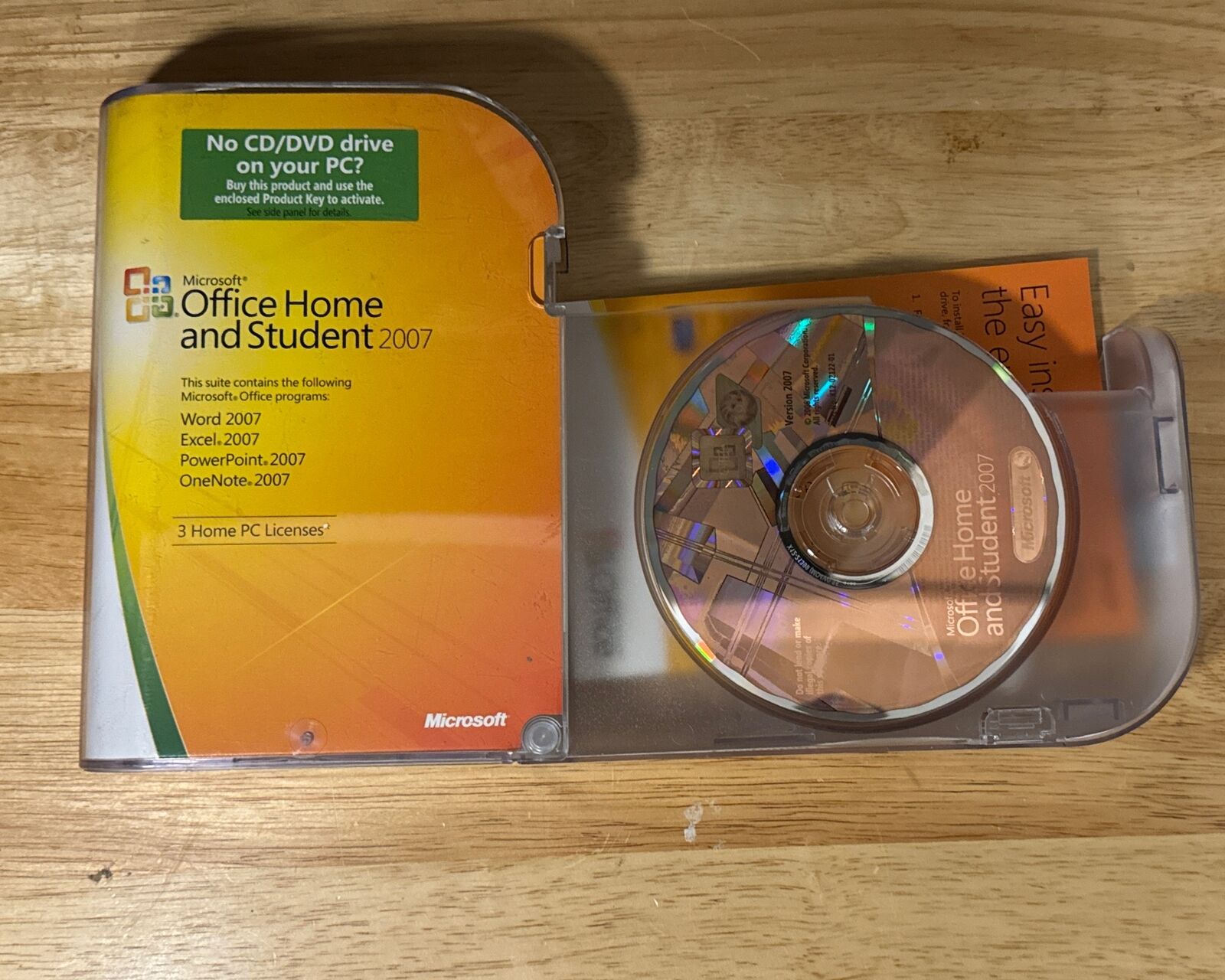 Microsoft Office Home And Student 2007 With CD Product Key for 3 PC