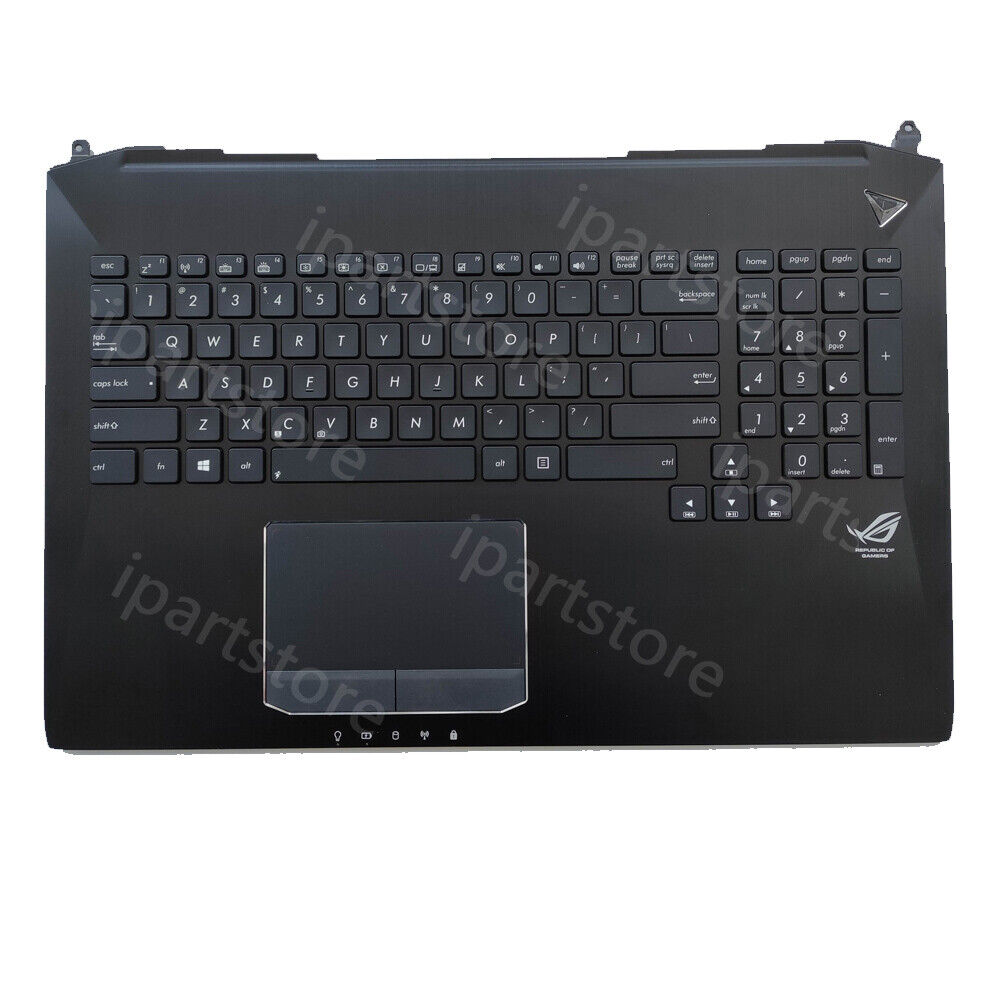 98%New Palmrest Backlit Keyboard Touchpad Corner broken For Asus Rog G750 G750J