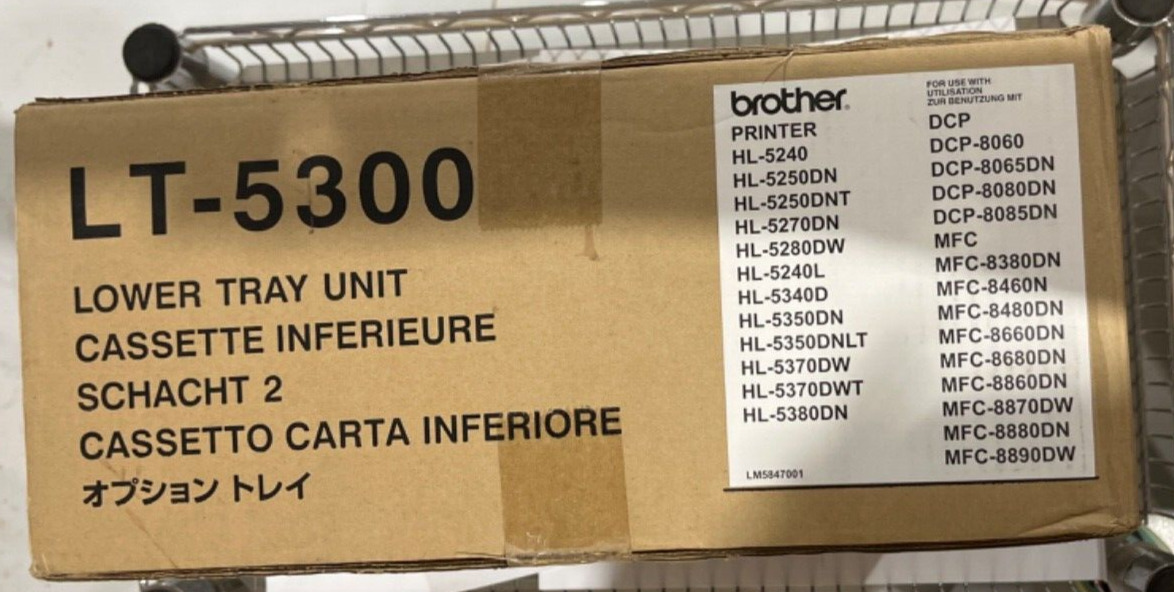 Genuine Brother Printer LT-5300 Lower Tray Unit OEM NIB Sealed Free S/H
