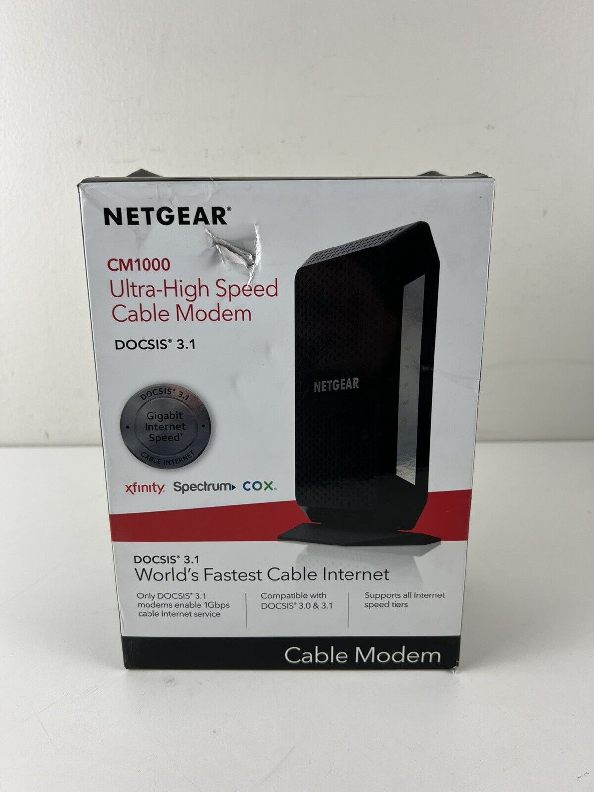 NETGEAR CM1000 DOCSIS 3.0 & 3.1 Cable Modem WITH Power ADAPTER New