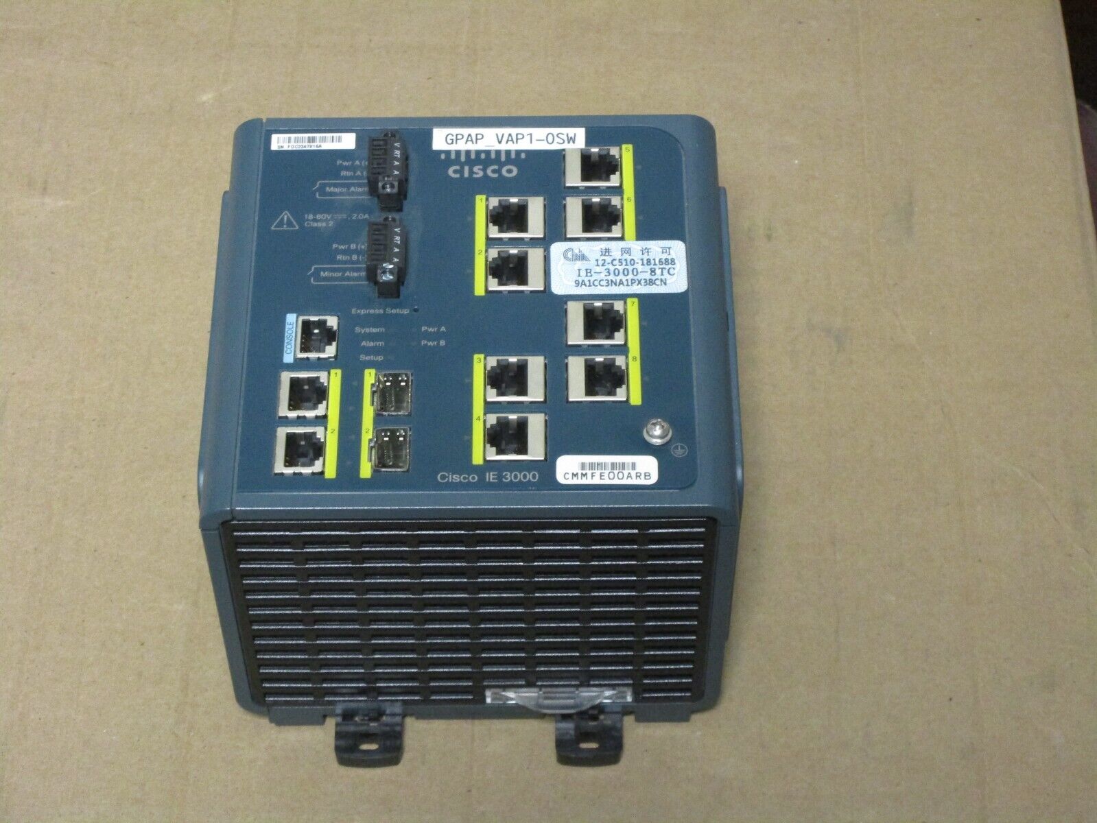 Cisco IE-3000-8TC  8-Port Industrial Ethernet Switch