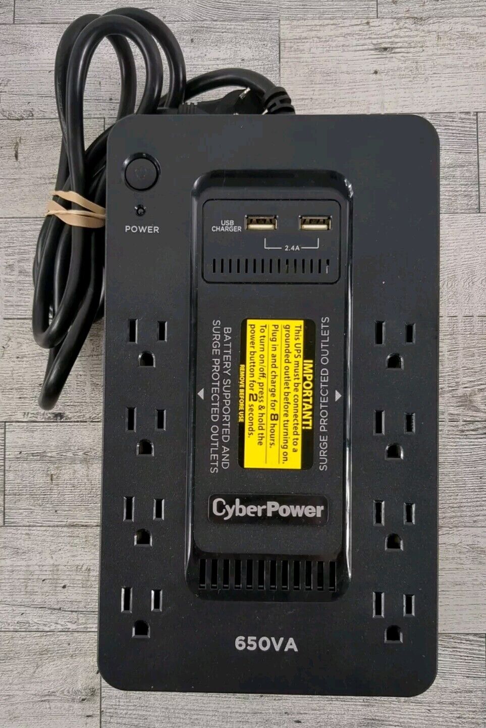 CYBERPOWER SX650U Battery Backup with Surge Protection 650VA 360 Watts 