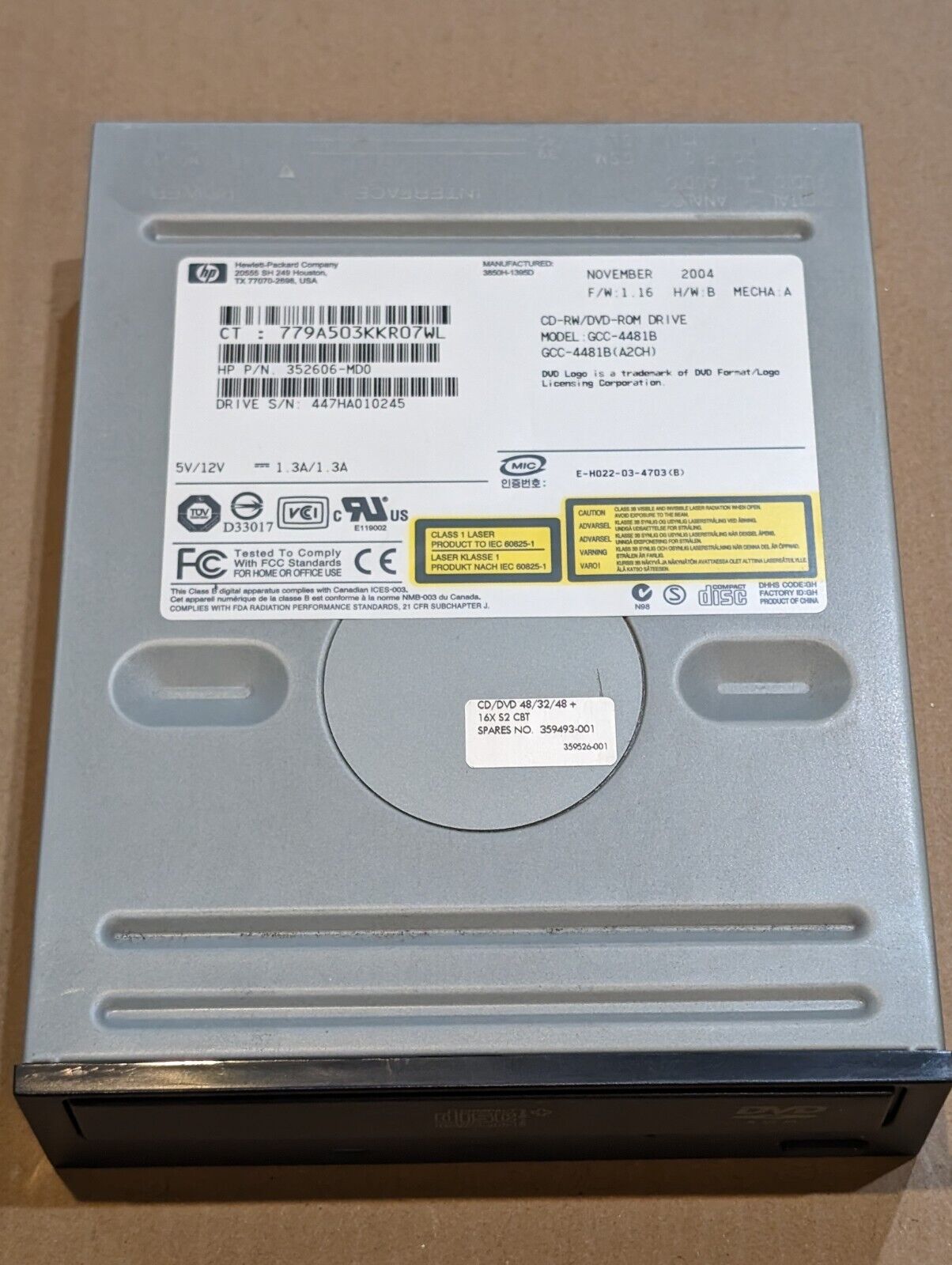 HP GCC-4481B (A2CH) IDE 5.25 in DVD-ROM Internal Desktop Drive