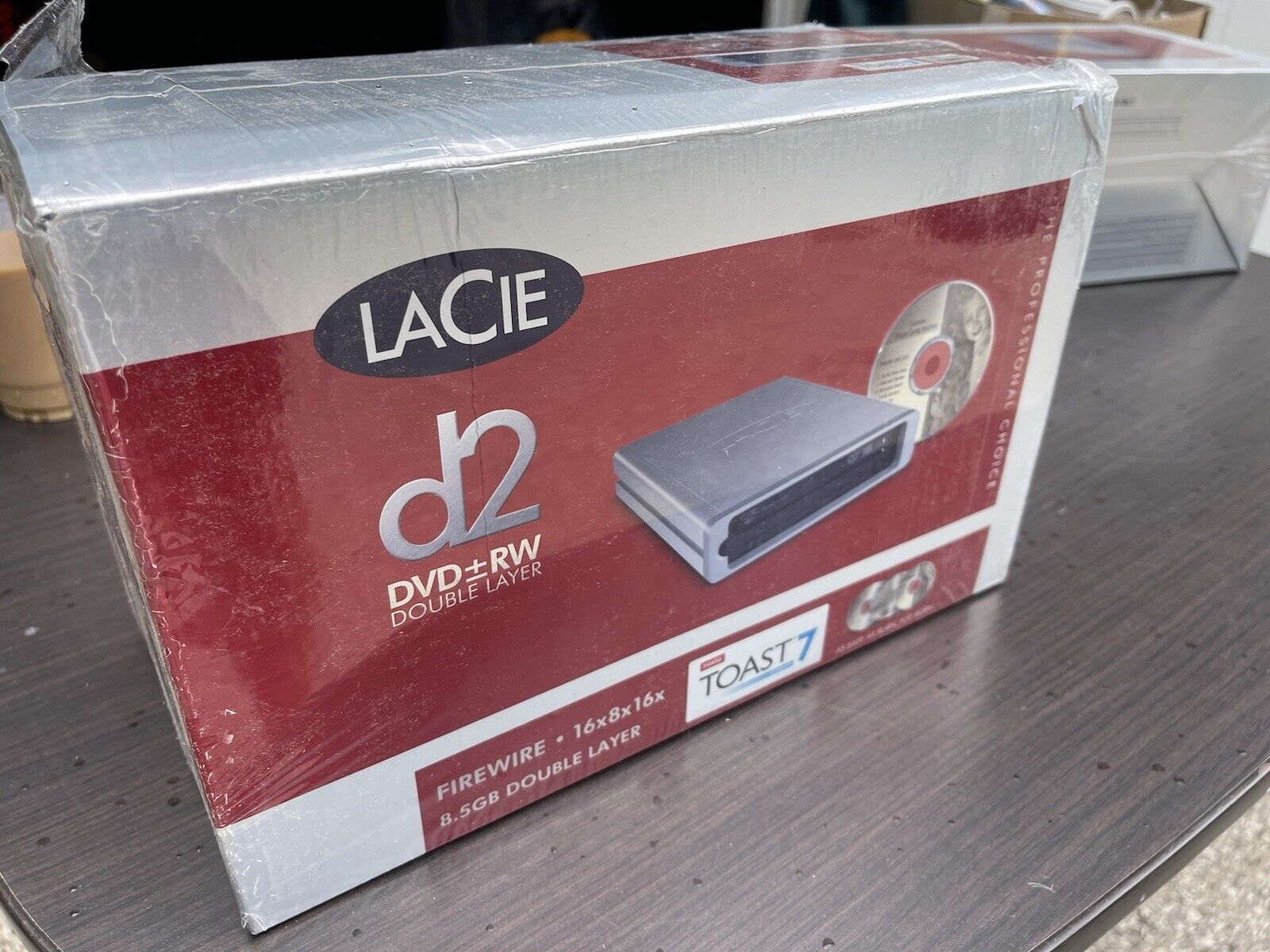 LaCie D2 DVD RW 8.5GB DOUBLE LAYER NOS New FireWire 16x8x16x Toast 7
