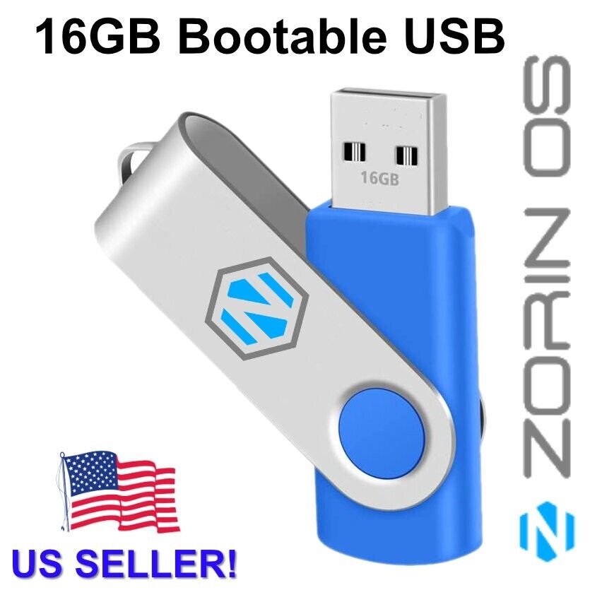 Zorin OS 16.2 CORE 64Bit On a USB Drive Linux Bootable Live or Install