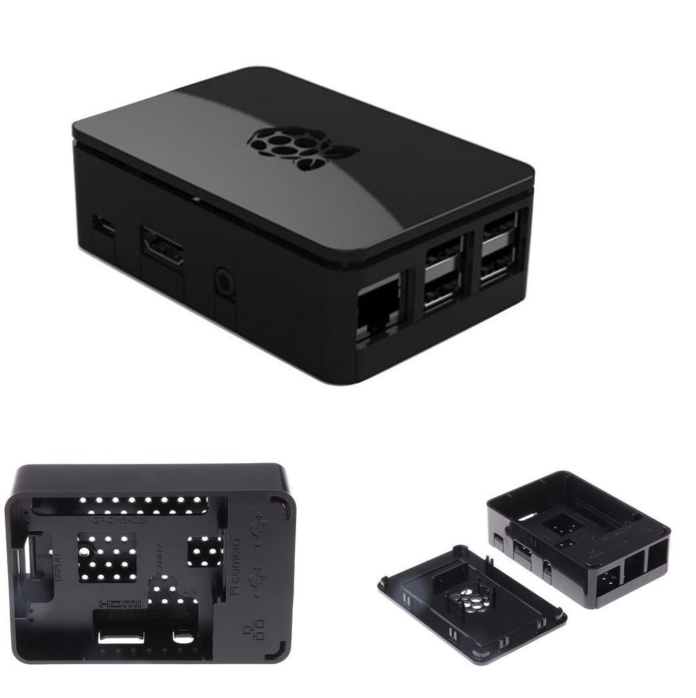 Raspberry Pi 3 Black Enclosure Premium Case Protector Box & for Pi 3