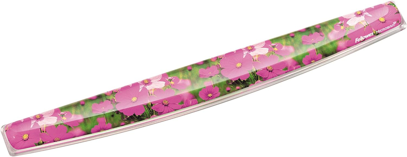 Fellowes Photo Gel Keyboard Wrist Rest with Microban Protection, Pink Flowers