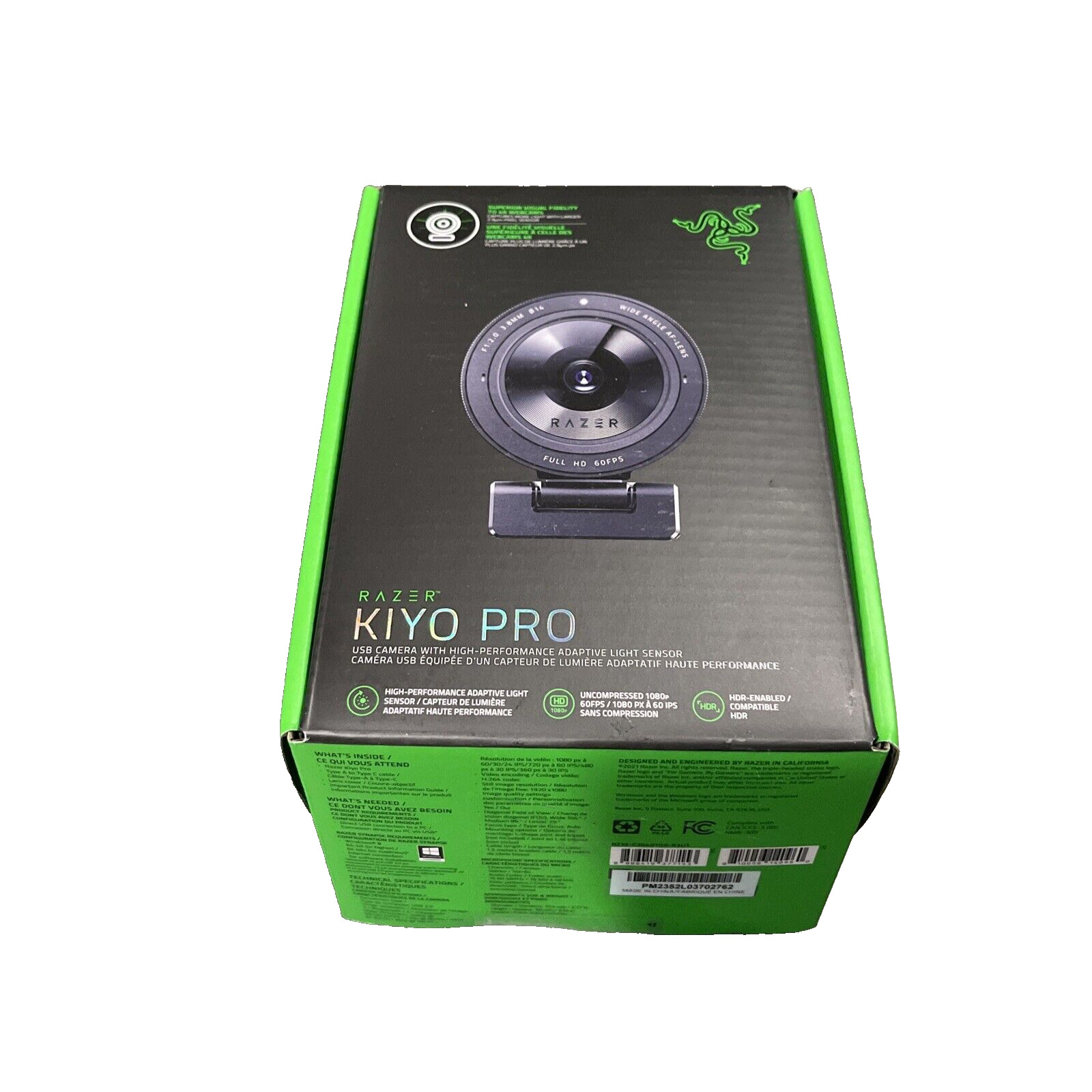 Razer Kiyo Pro Streaming Webcam - Black - New Open Box