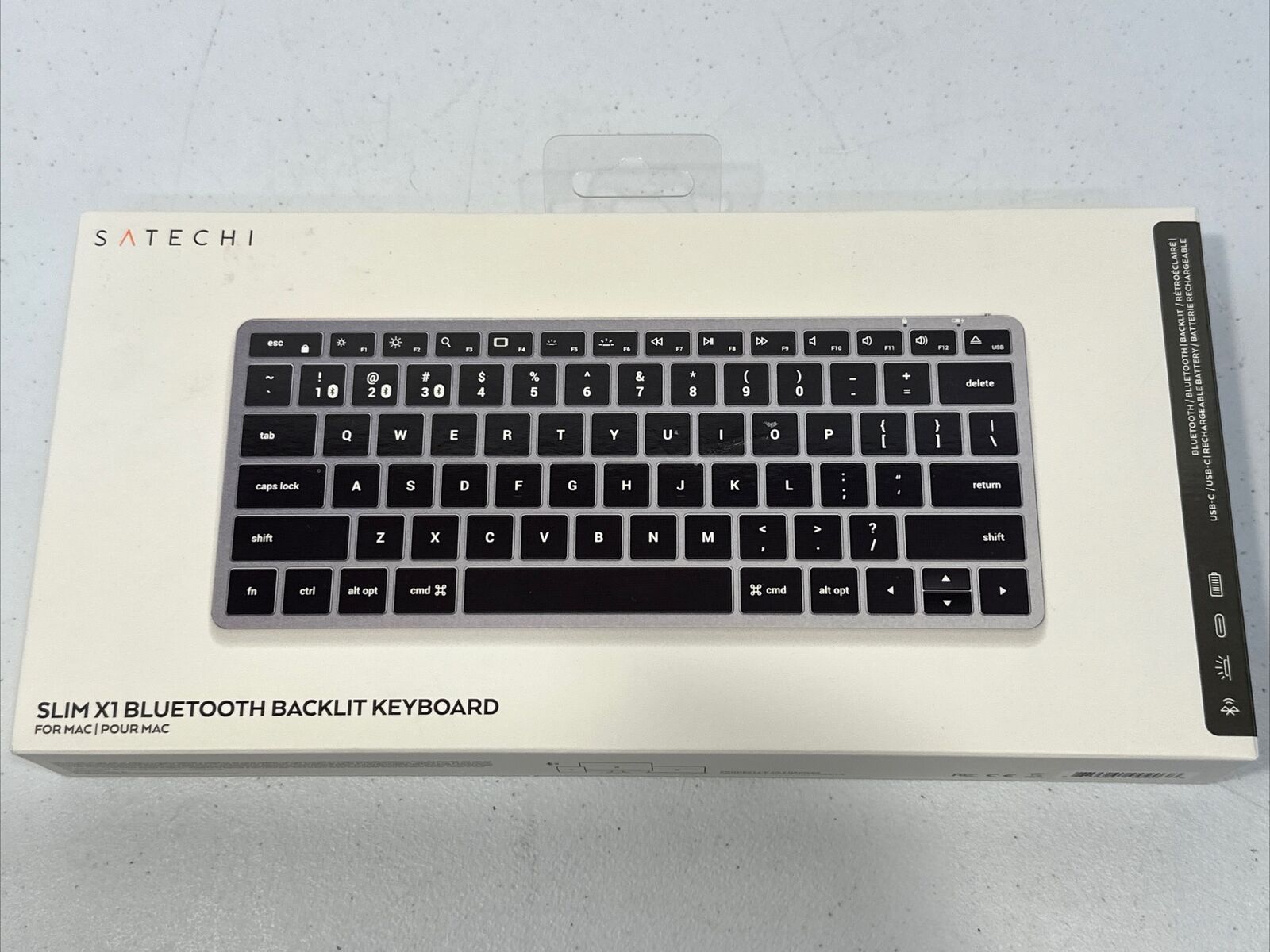 Satechi Slim X1 Bluetooth Backlit Keyboard - Space Gray  ST-BTSX1M