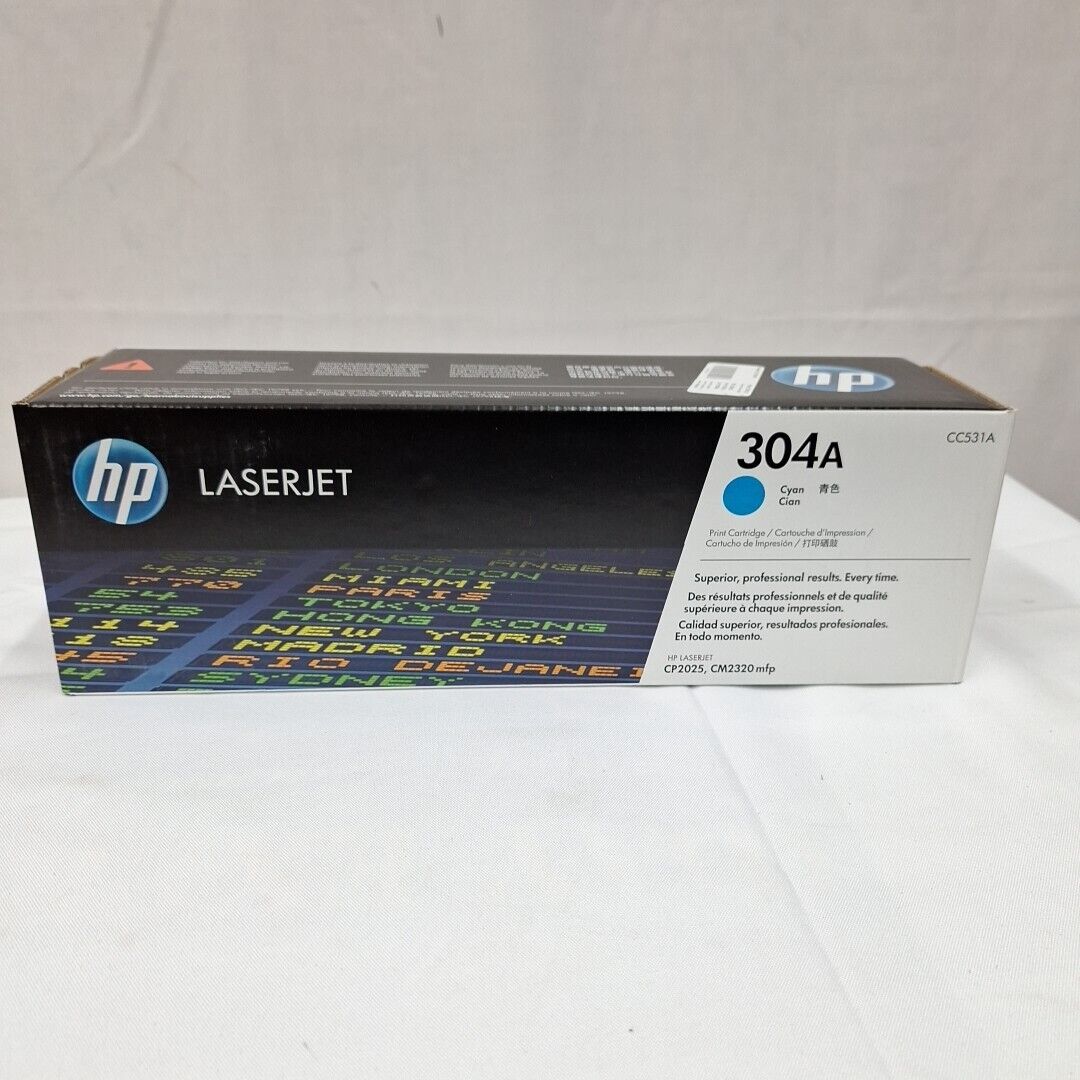 New HP CC531A 304A Cyan Toner Cartridge LaserJet Genuine HP Brand Sealed