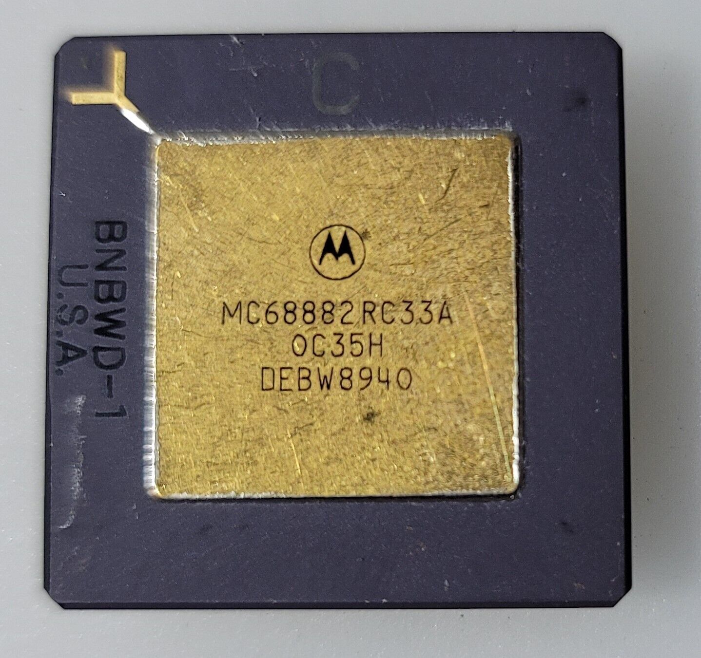 Vintage Rare Motorola MC68882RC33A Processor For Collection or Gold Recovery