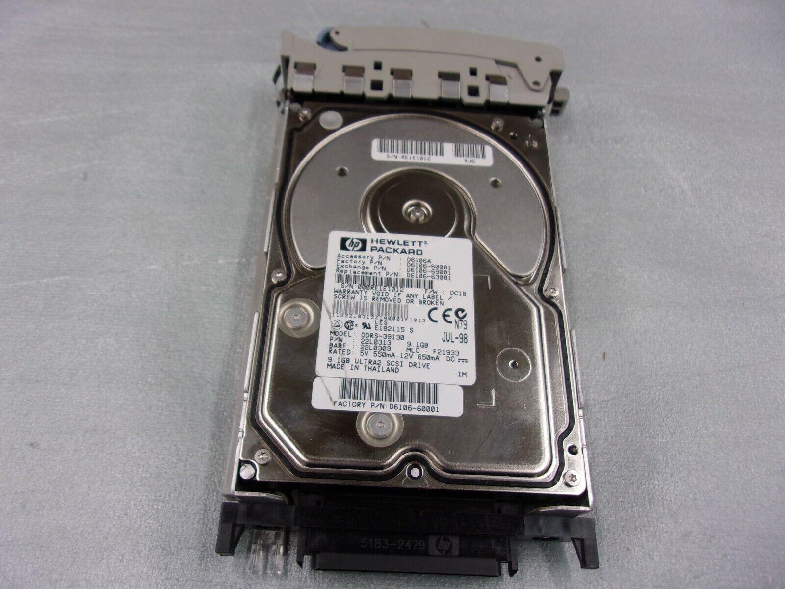 DDRS-39130 IBM 9.1GB ULTRAWIDE SCSI HDD IBM 7200RPM  