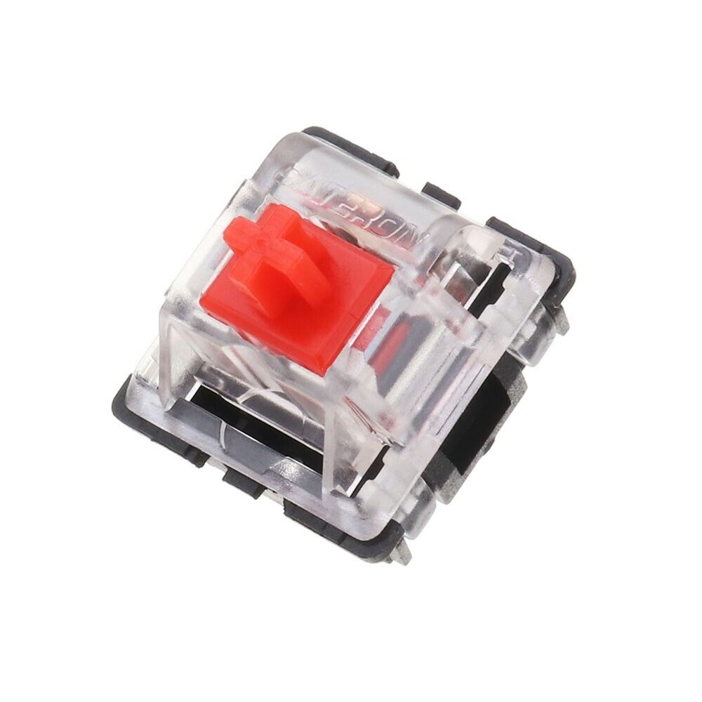 New 63 HAND-LUBED Gateron Mechanical Switch Plate Mount 3 Pin (Red-Linear) 