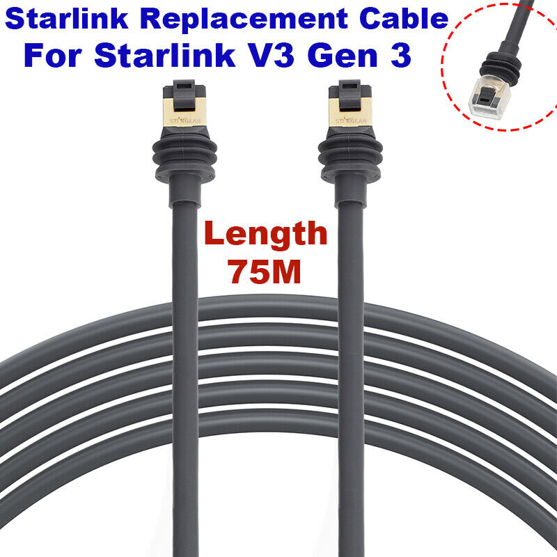 75M Starlink Replacement Cable For Starlink Rectangular Satellite V3 Gen 3