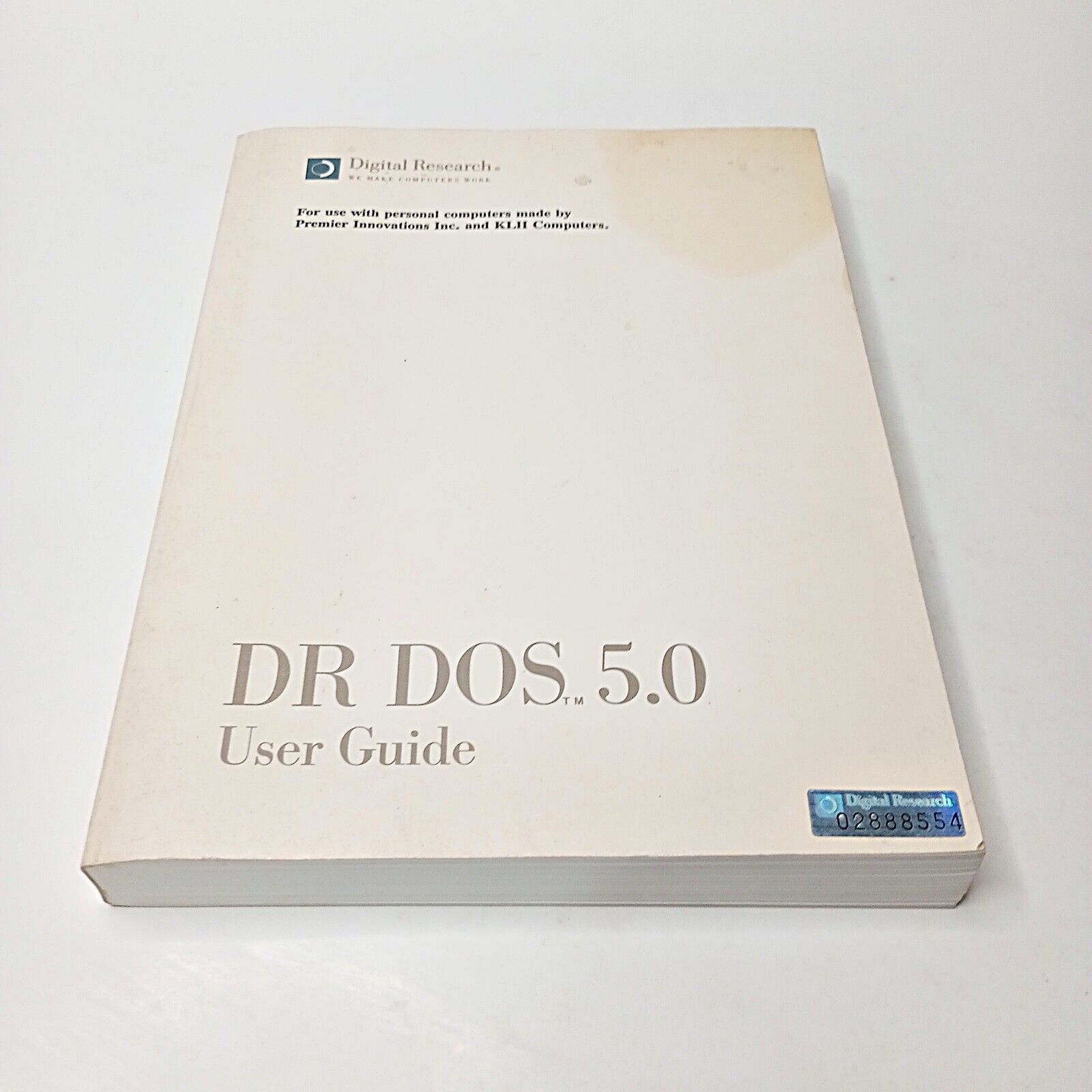 Vintage Digital Research DR Dos 5.0 User Guide 1st Edition 1990