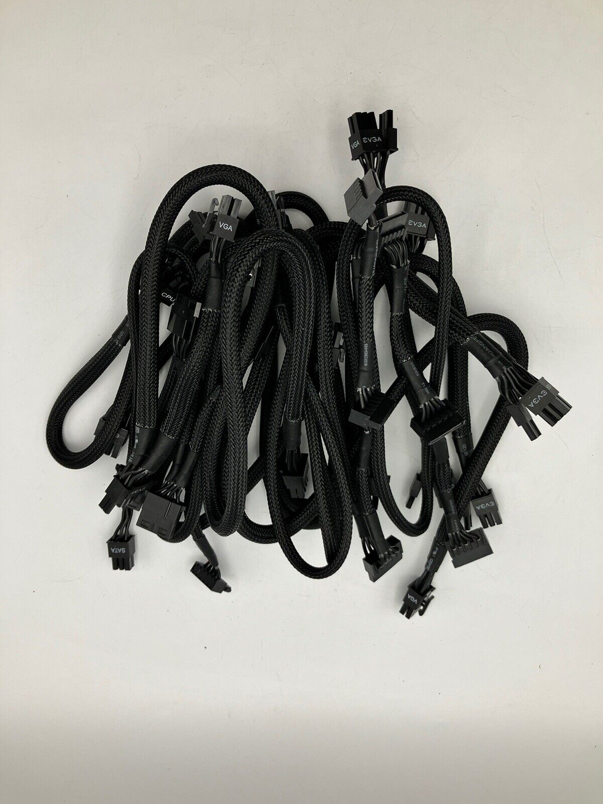 Lot Of 9 EVGA  Assorted Cables For PC Internal Connection