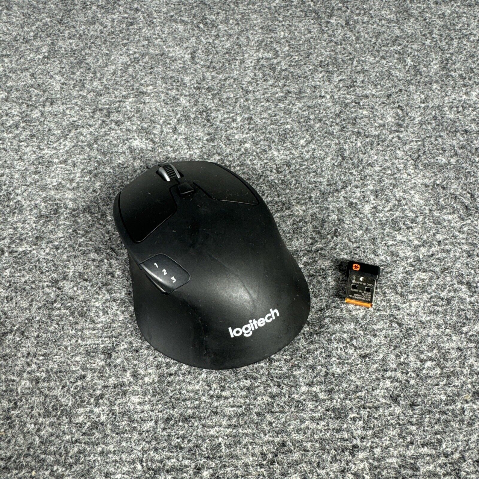 Logitech M720 Triathlon Multi-Device Bluetooth Mouse, Black w/ Unifying Dongle