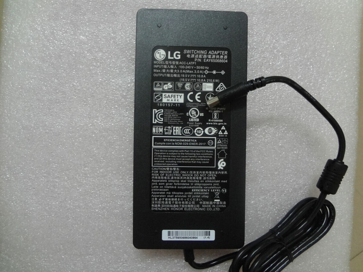 OEM 19.5V 10.8A 210W ACC-LATP1 For LG LED Monitor Original EAY65068604 Slim NEW