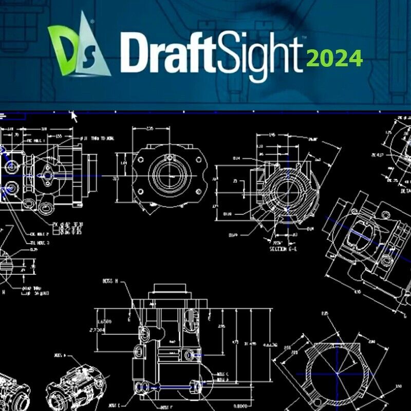 DraftSight Enterprise Plus 2024 for Win PC (2D CAD Drafting, 3D Design Soft)
