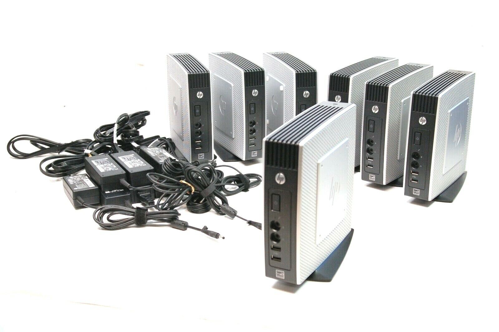 Lot of 7 HP T510 Thin Client Untested Computers w/ Power Supplies