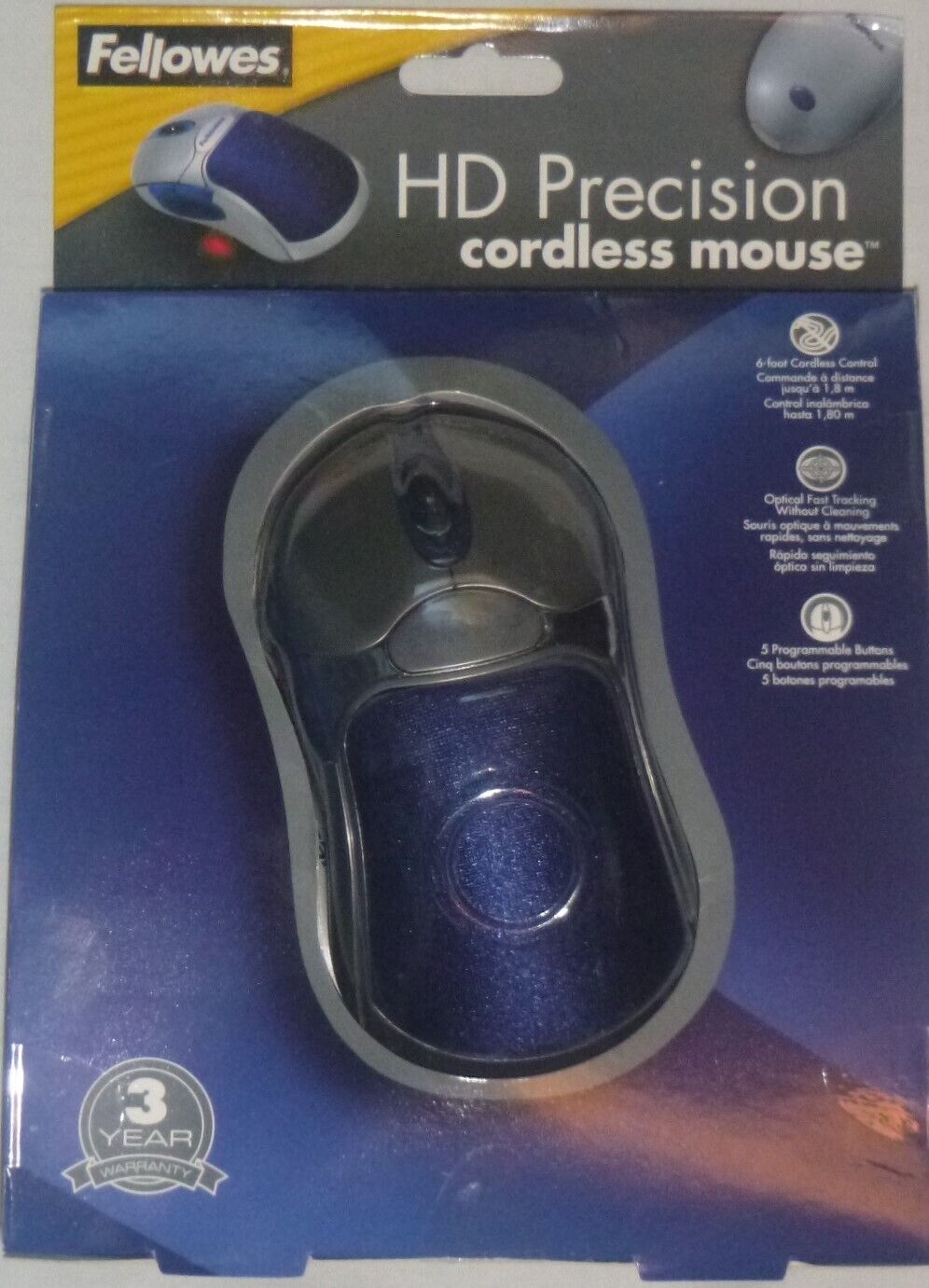 One Brand New Fellowes HD Precision Cordless Optical Mouse 98904
