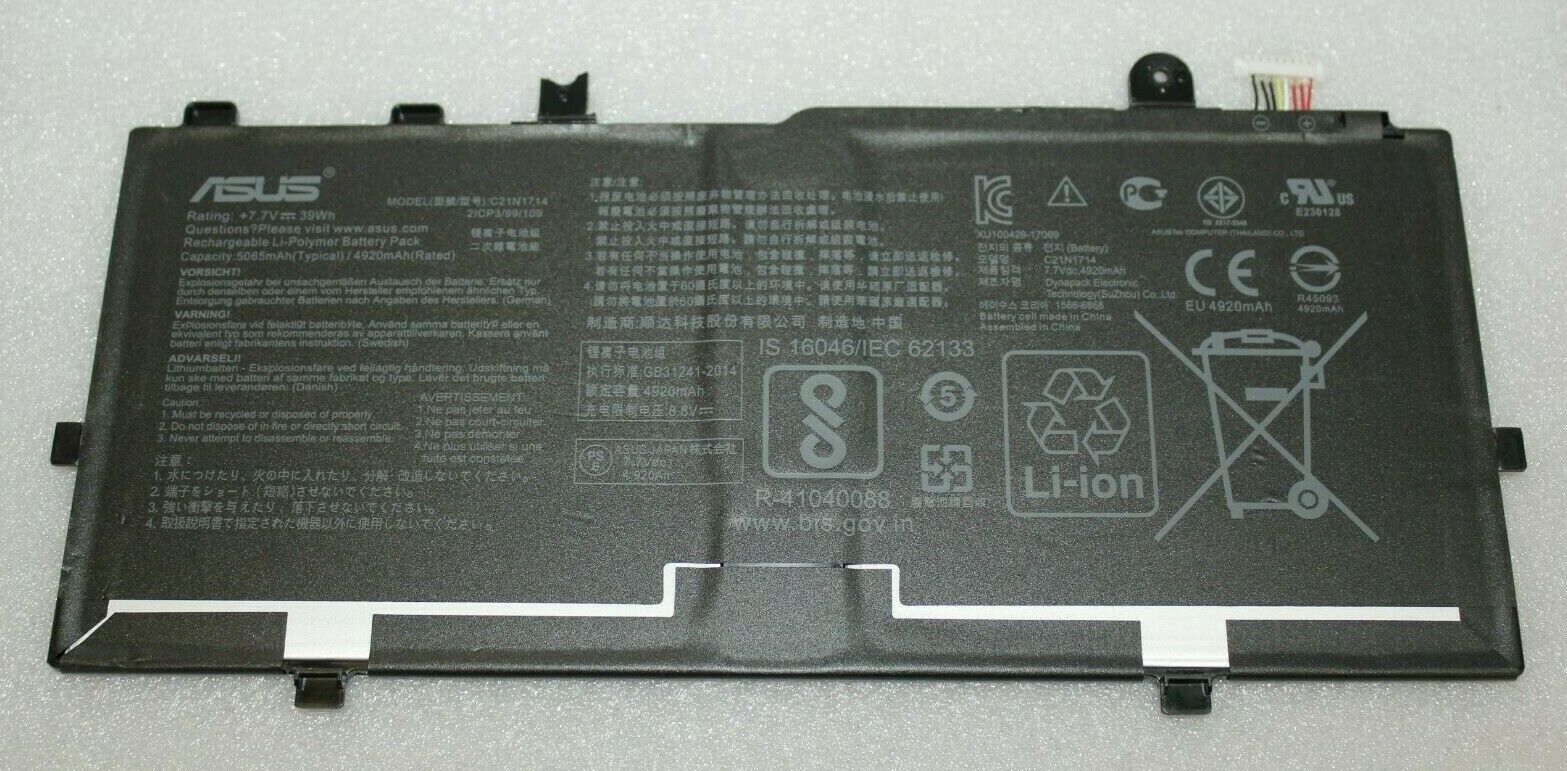 Genuine Asus Vivobook TP401N TP401NA 7.7V 39Wh Laptop Battery C21N1714