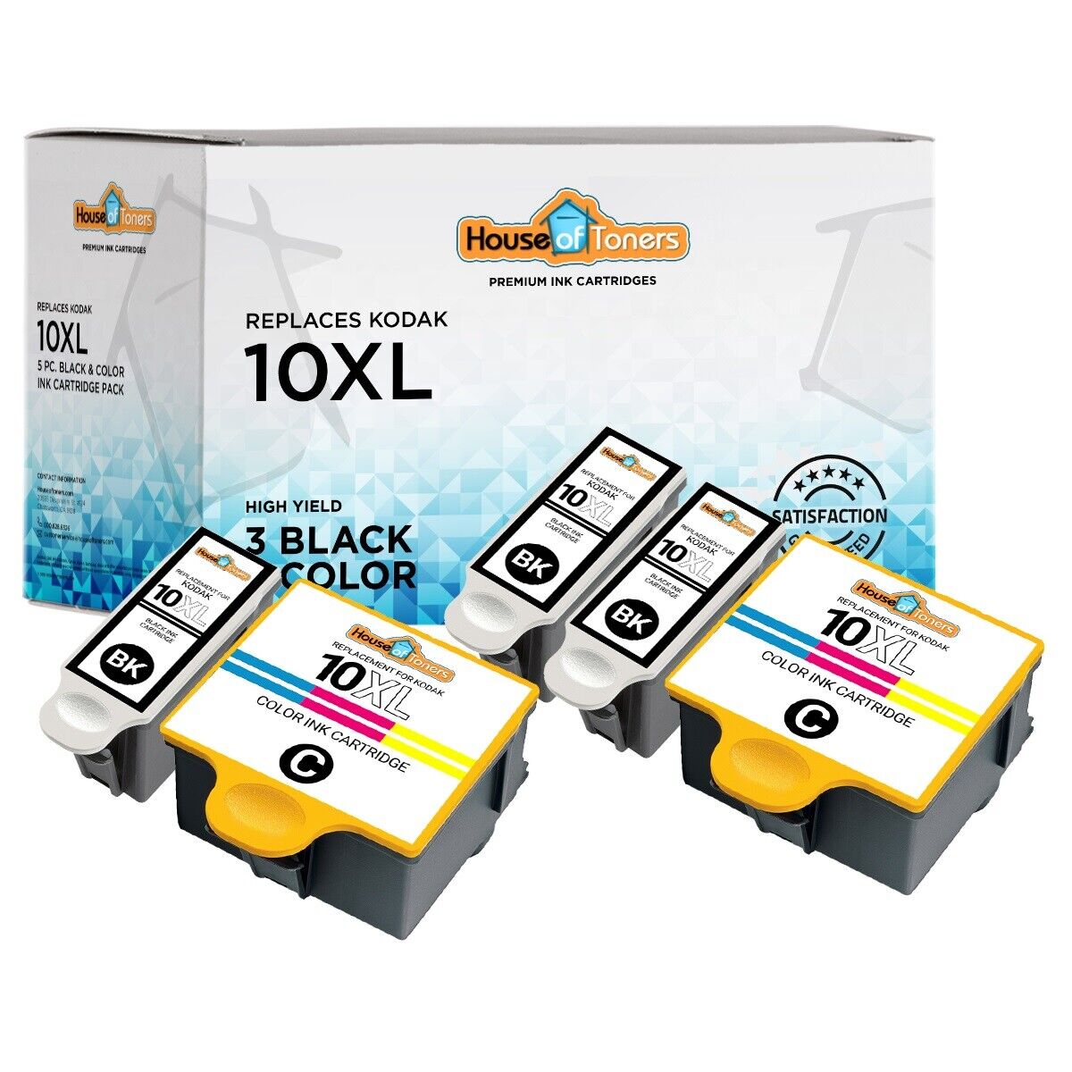 5 Pack 10 XL Ink Cartridges For Kodak ESP 5210 7250 3250 5250 9 5 7 9250 Printer