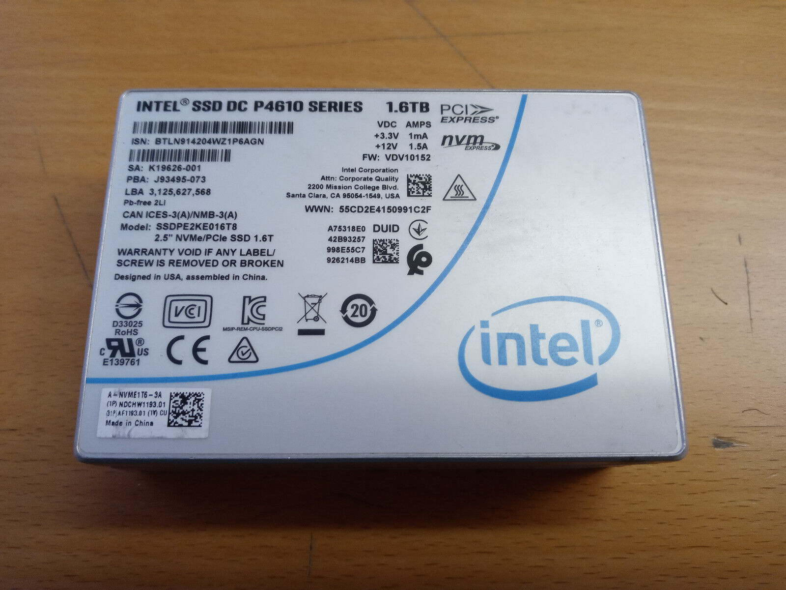 Intel DC P4610 Series 1.6TB 2.5