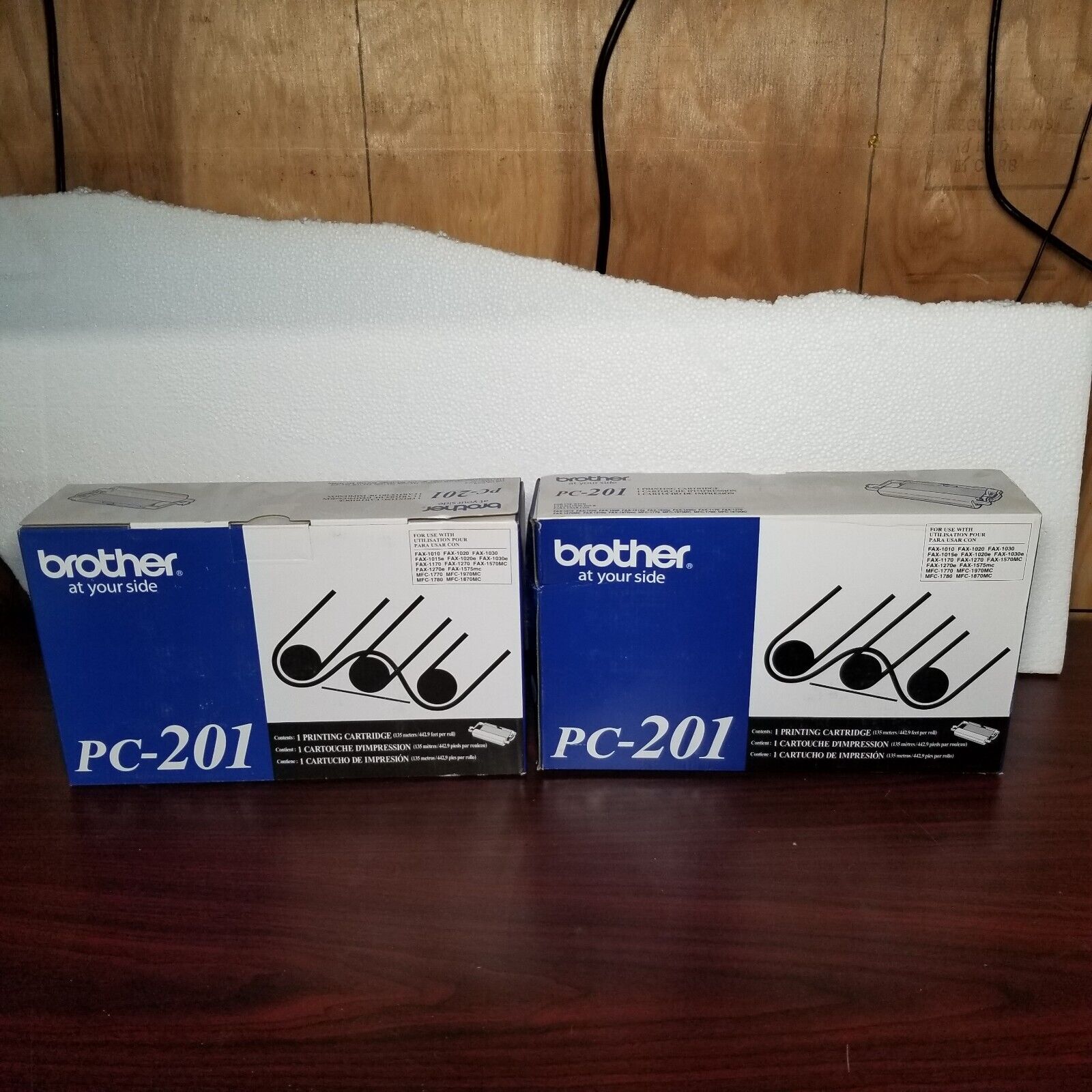 2 X Brother PC-201 Fax Cartridge OEM FAX-1010-1030, 1170, New Sealed #69