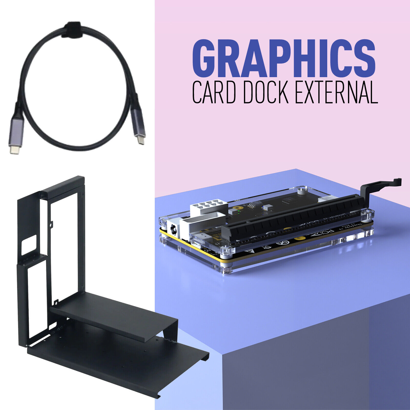 External Graphics Card Dock External GPU Dock + USB4 Cable for Thunderbolt 4/3