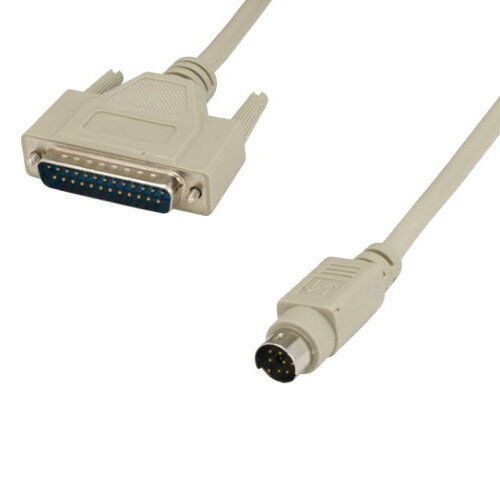 6 FT Mini DIN8 MDIN8 to DB25 Mac to Imagewriter I Printer Cable Male M/M 28 AWG