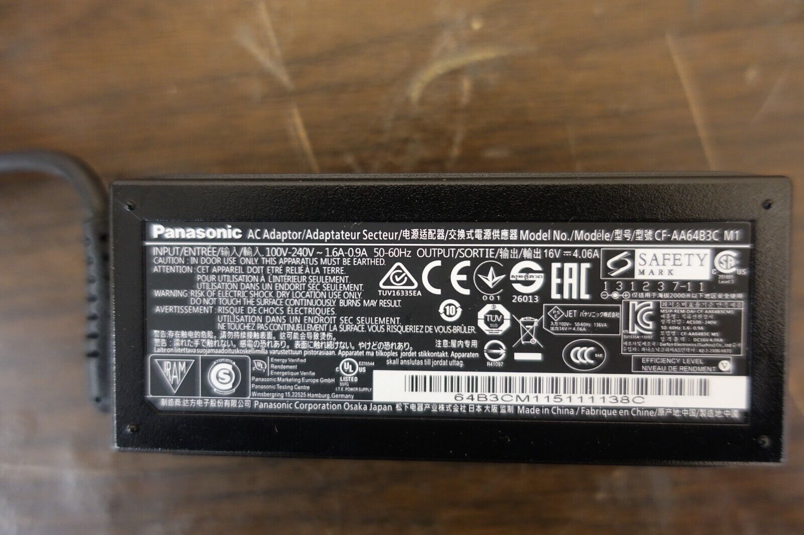 x2 Genuine 16V 4.06A CF-AA6413C M1 For Panasonic Toughbook CF-C2 MK2 65W