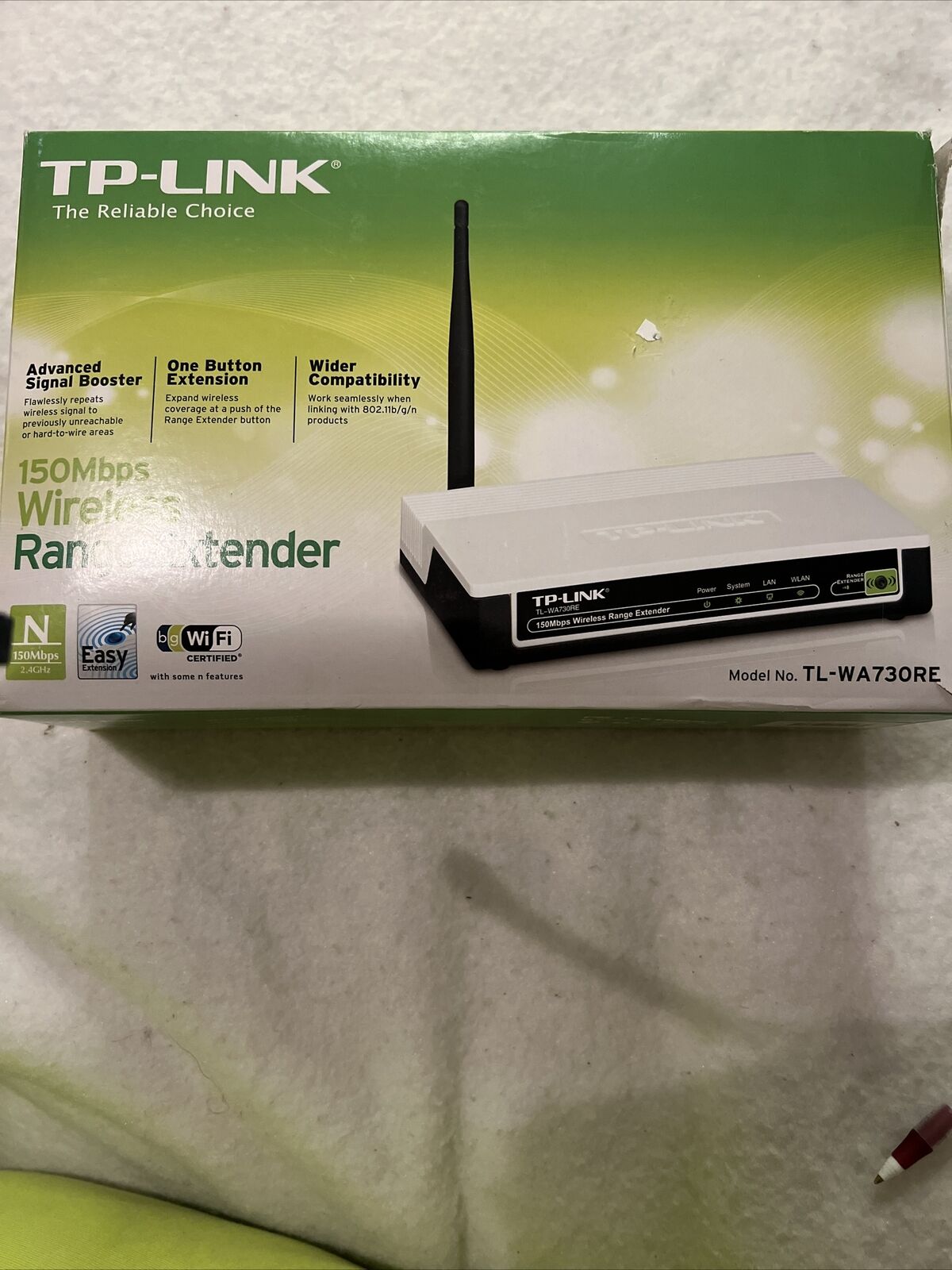 New TP-LINK 150 Mbps Wireless Extender Model TL-WA73ORE 