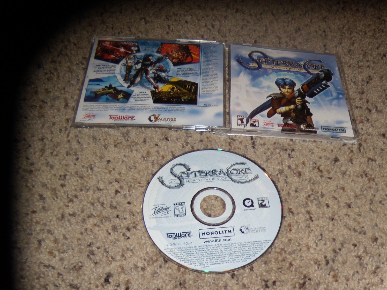 Septerra Core Legacy of the Creator (PC, 1999) Near Mint Game