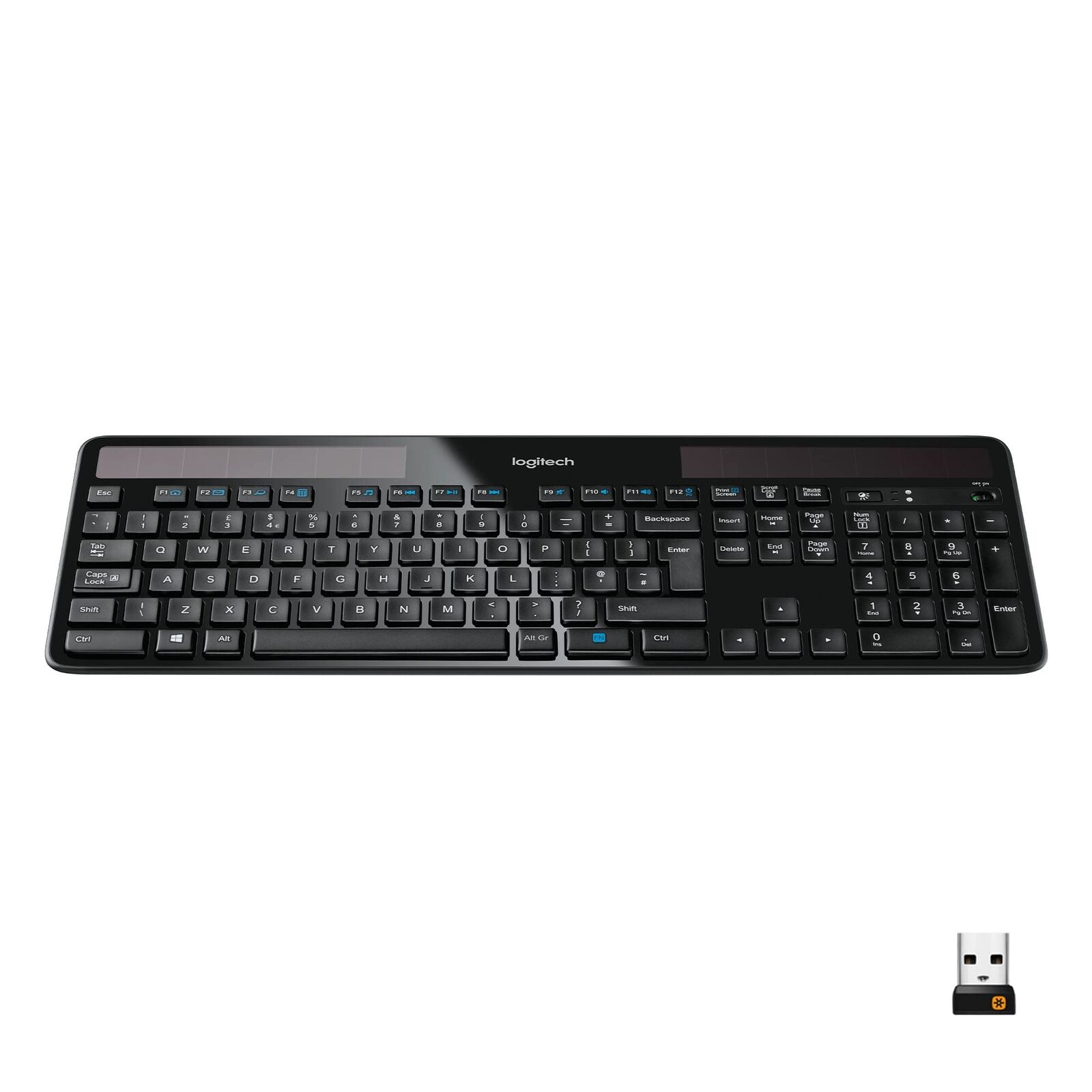 Logitech K750 Wireless Solar Keyboard for Windows, 2.4GHz Wireless with USB Unif