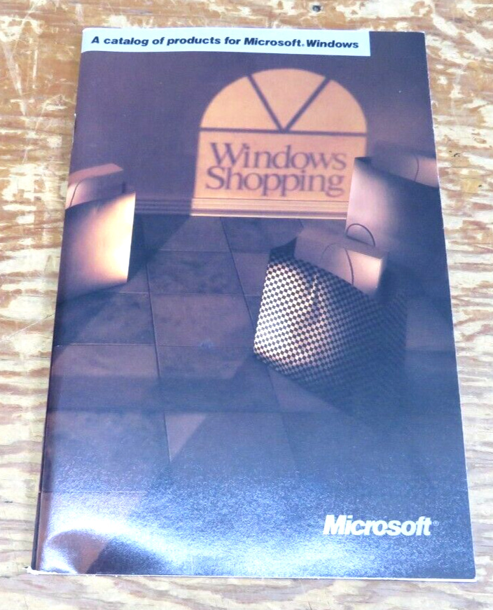 vintage Microsoft Windows Shopping Catalog of Products