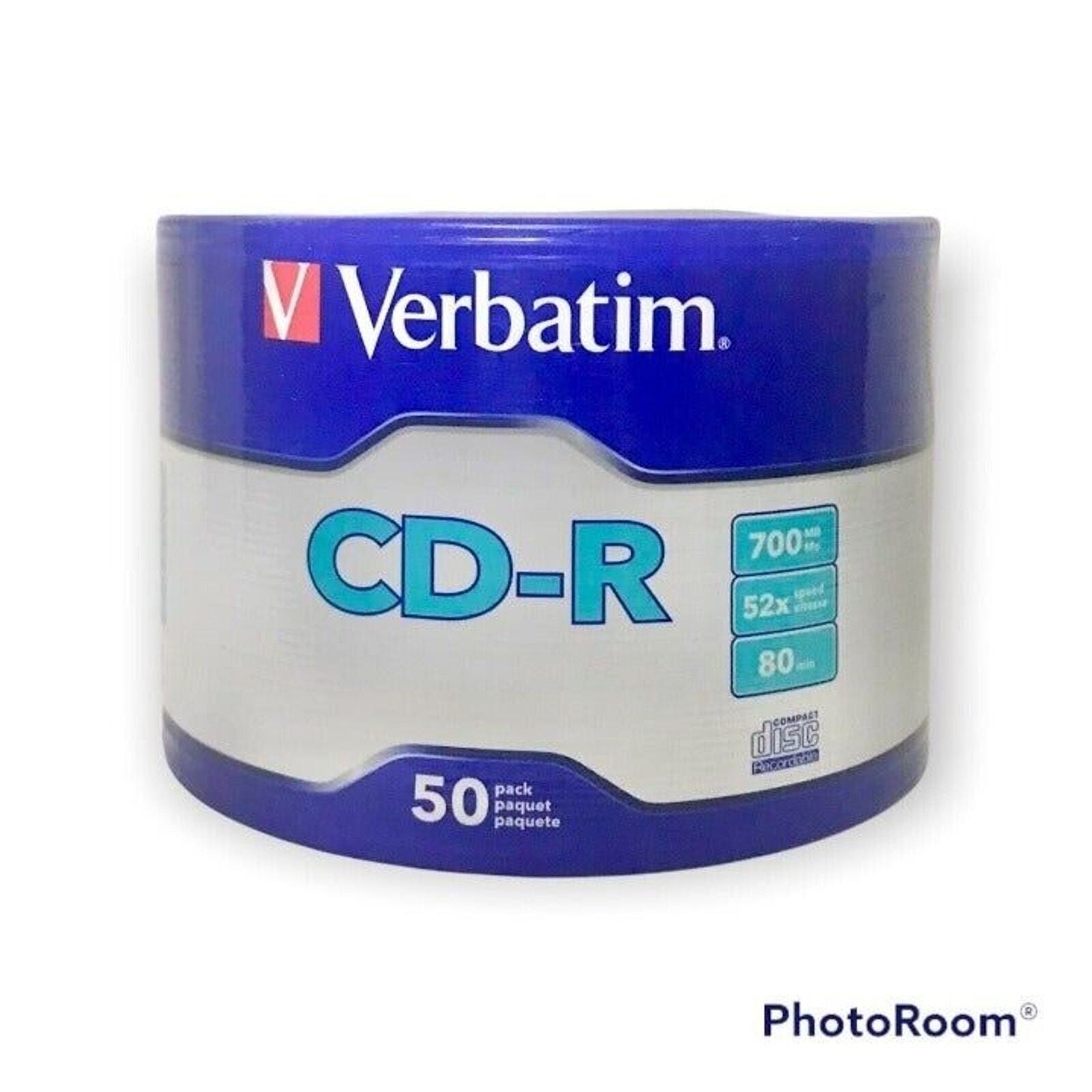 Verbatim New & Unopened Blank CD-R 50 Pack 80 Minute 52x Speed 700 MB