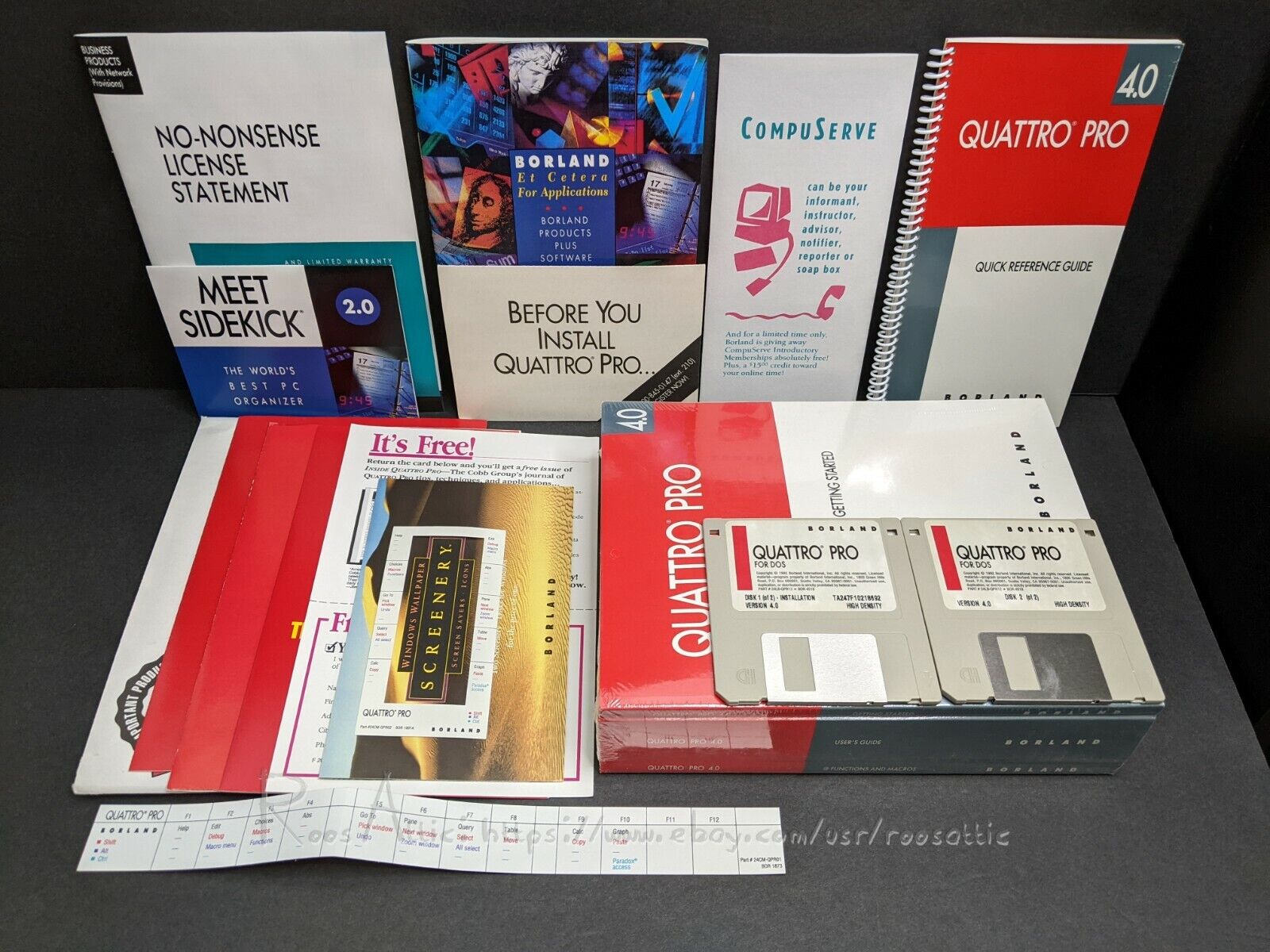 Quattro Pro 4.0 by Borland DOS 2.0 1992: IBM PC Software / 3.5\