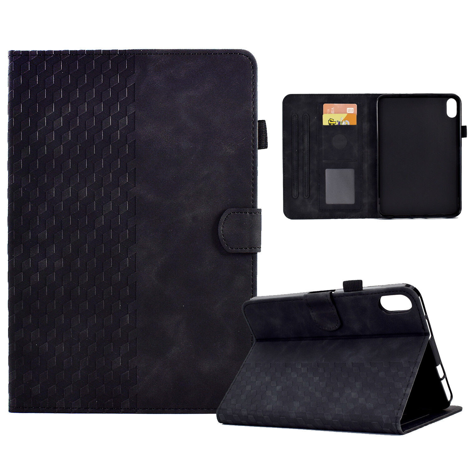 For iPad 10th Gen 10.9'' 2022 Embossed Leather Flip Stand Card Slots Smart Case