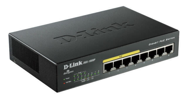 D-Link  DGS (DGS-1008P) 8-Ports External Ethernet Switch