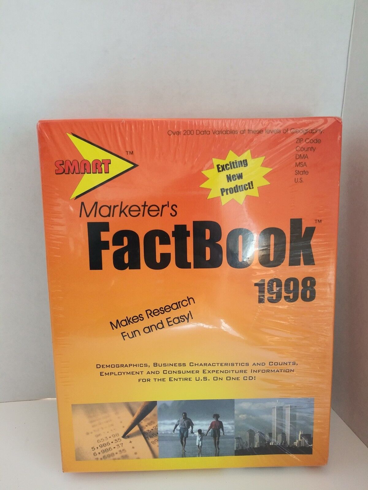 VTG Smart Marketers FactBook 1998 Big Box PC CD-ROM Census Data NEW SEALED NOS
