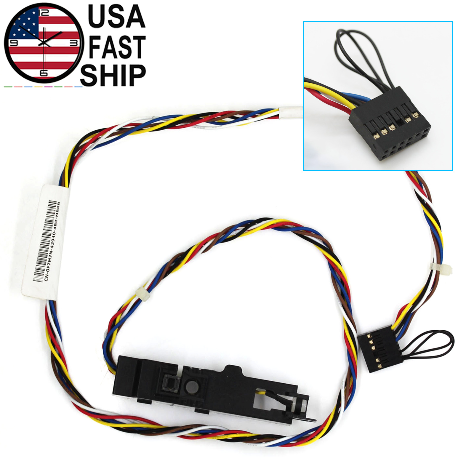 For Dell XPS 8100 8200 8300 8500 8700 0F7M7N - Power Button Switch Line Cable