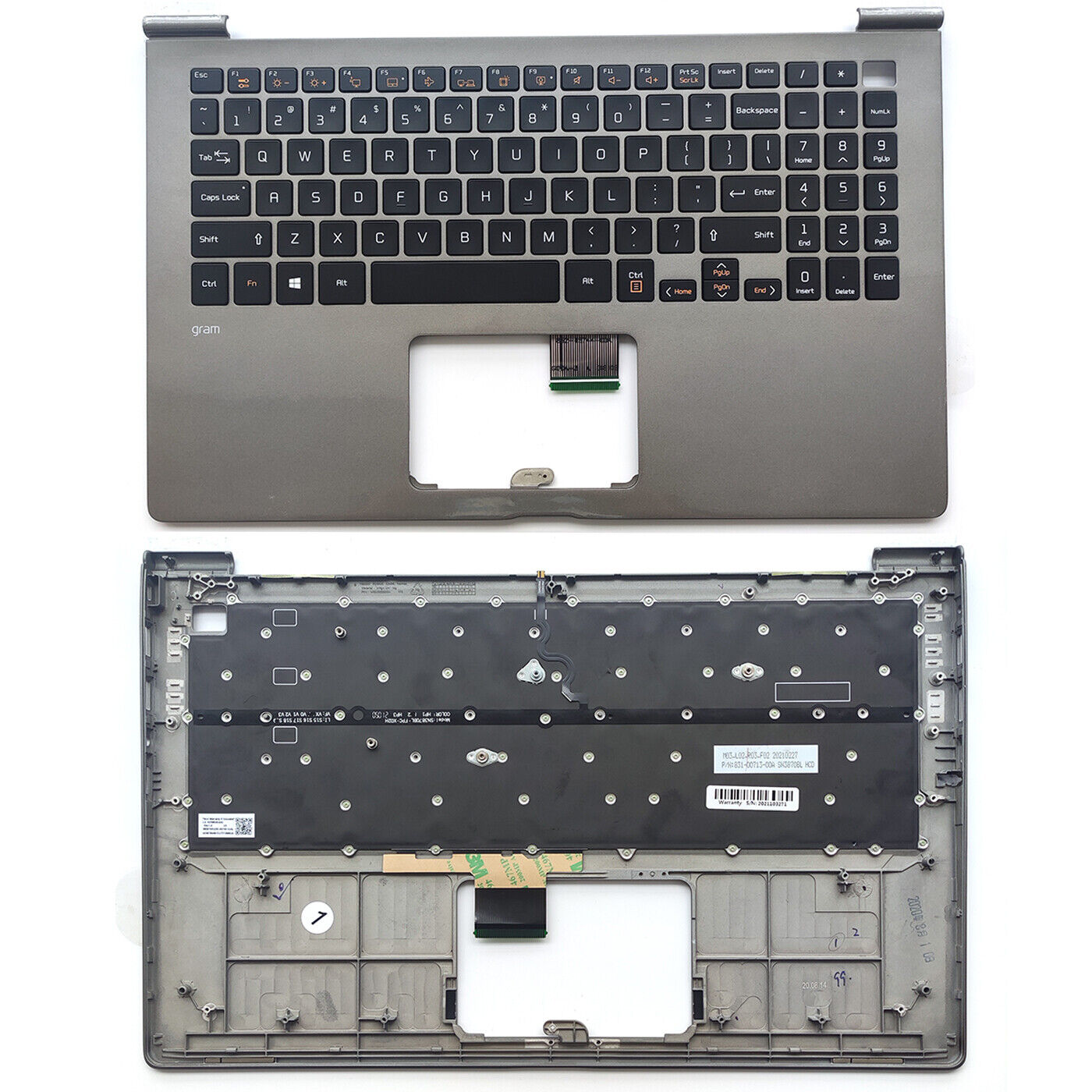 New Palmrest Keyboard For LG 15Z980 15ZD980 15Z98 MBN652233XX AEW74029812 US